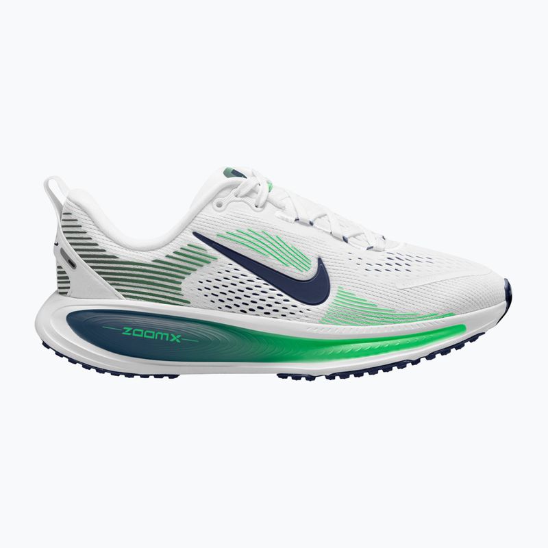 Pantofi de alergare Nike Vomero 18 alb/verdele scânteietor/bleumarin închis
