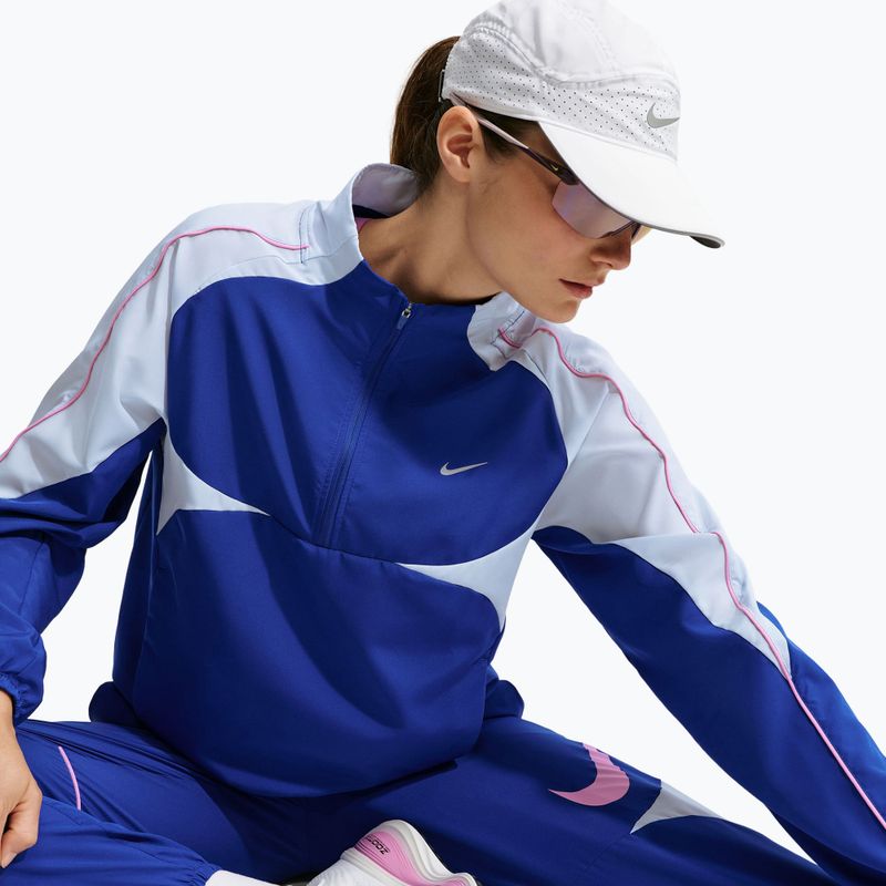 Geacă de alergare pentru femei Nike Tempo Dri-FIT 1/2-Zip old royal/football grey/pink rise 5