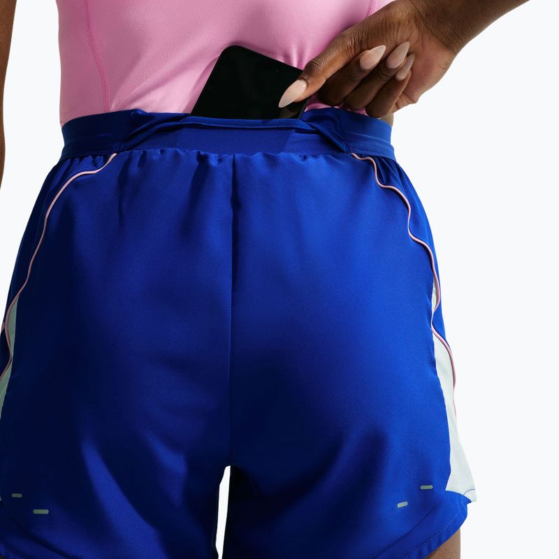 Pantaloni scurți de alergare pentru femei Nike Tempo Dri-Fit Unlined old royal/football grey/pink rise 7
