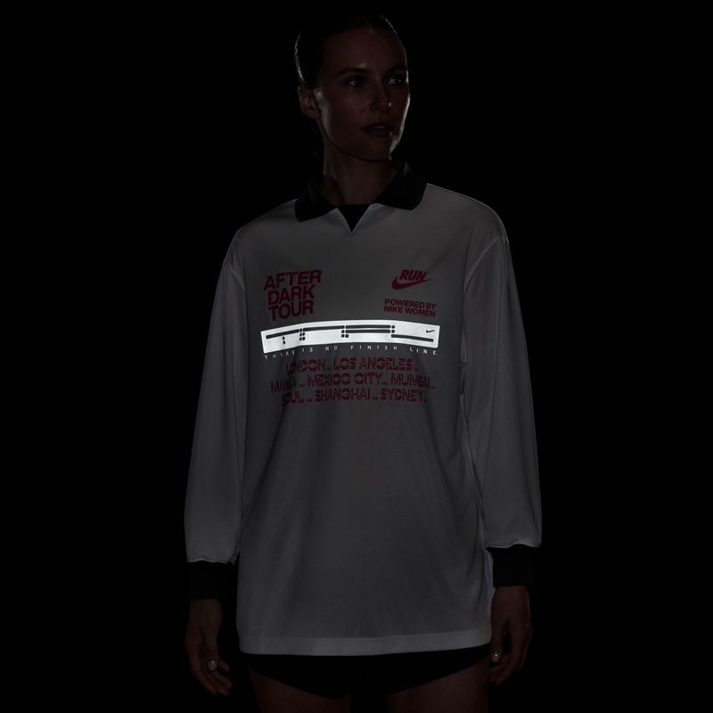 Longsleeve de alergare pentru femei Nike After Dark Tour white/anthracite 4
