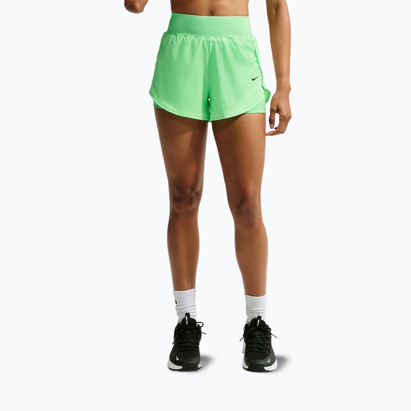 Pantaloni scurți de antrenament pentru femei Nike Pro Sculpt illusion green/black