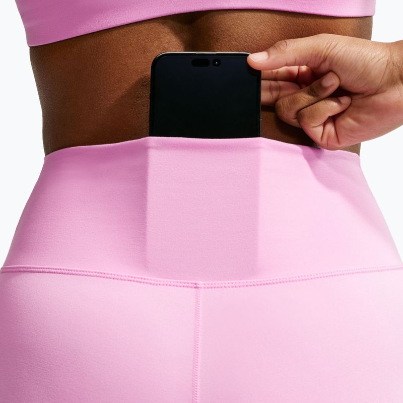 Colanți de antrenament pentru femei Nike One pink rise/white 6