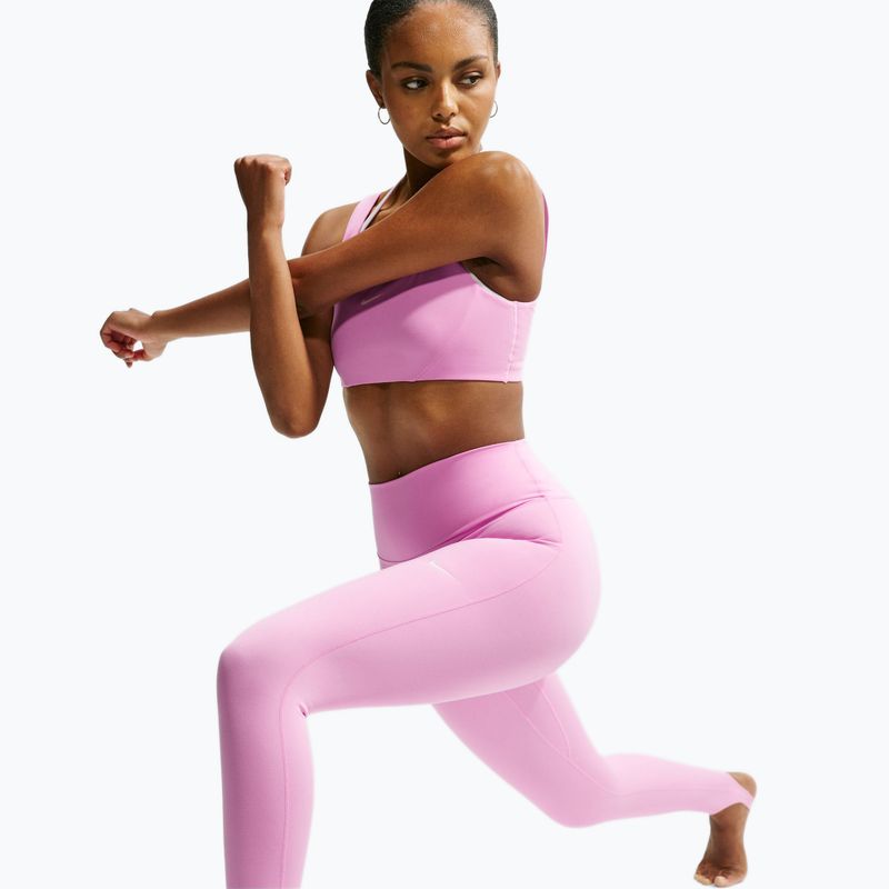 Colanți de antrenament pentru femei Nike One pink rise/white 8