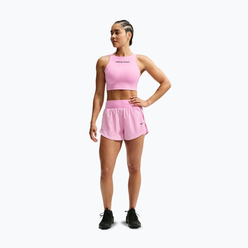 Pantaloni scurți de antrenament pentru femei Nike Pro Sculpt pink rise/black 2