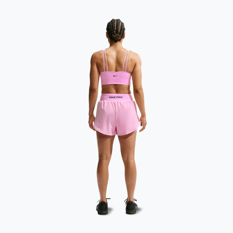 Pantaloni scurți de antrenament pentru femei Nike Pro Sculpt pink rise/black 3