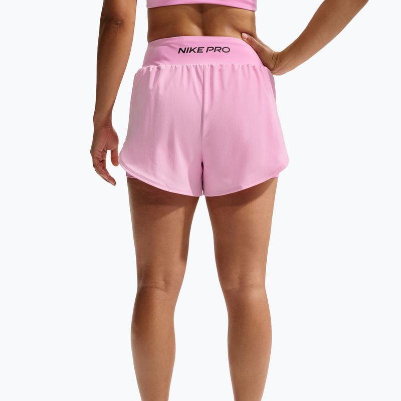 Pantaloni scurți de antrenament pentru femei Nike Pro Sculpt pink rise/black 4