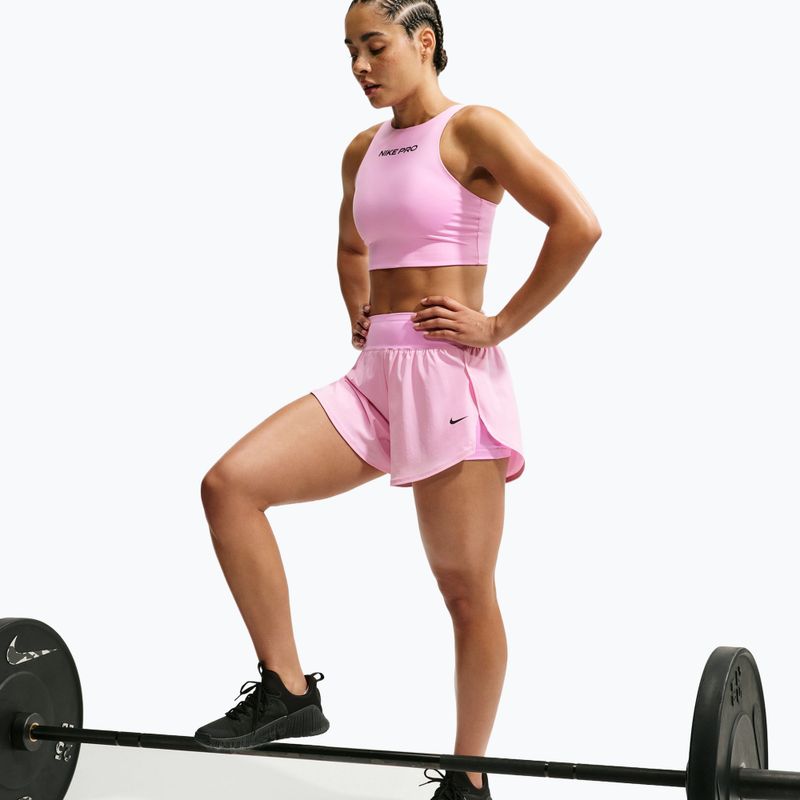 Pantaloni scurți de antrenament pentru femei Nike Pro Sculpt pink rise/black 6