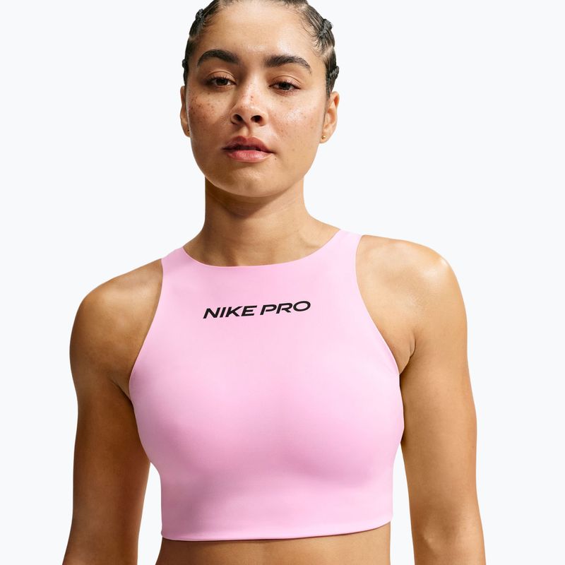 Sutien de antrenament Nike Pro Sculpt pink rise/black