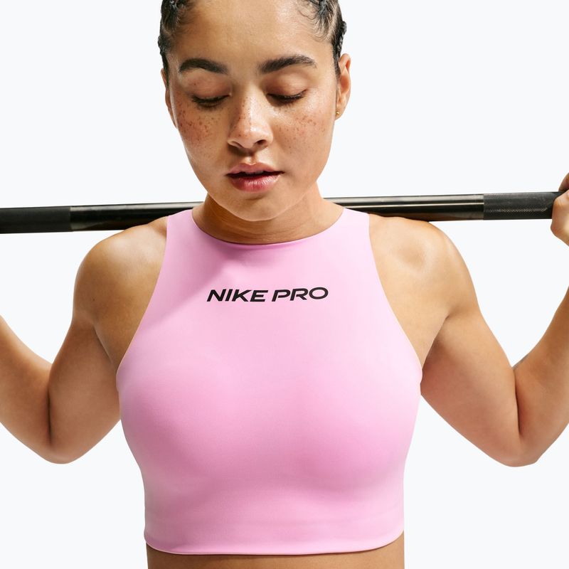 Sutien de antrenament Nike Pro Sculpt pink rise/black 5