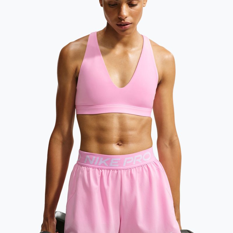 Sutien de antrenament Nike Indy Strappy pink rise/black 3