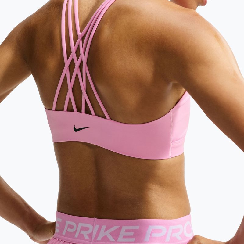 Sutien de antrenament Nike Indy Strappy pink rise/black 4