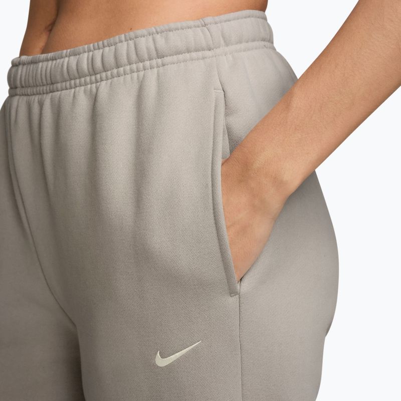 Pantaloni pentru femei Nike Studio Fleece cream li/sail 3