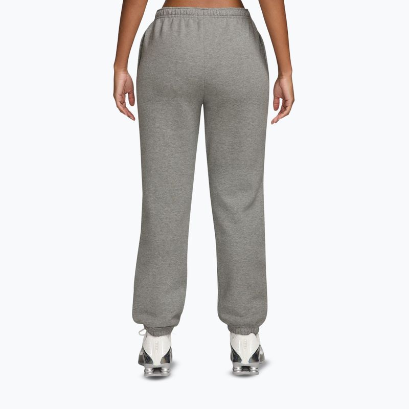 Pantaloni pentru femei Nike Studio Fleece dark grey heather/sail 2