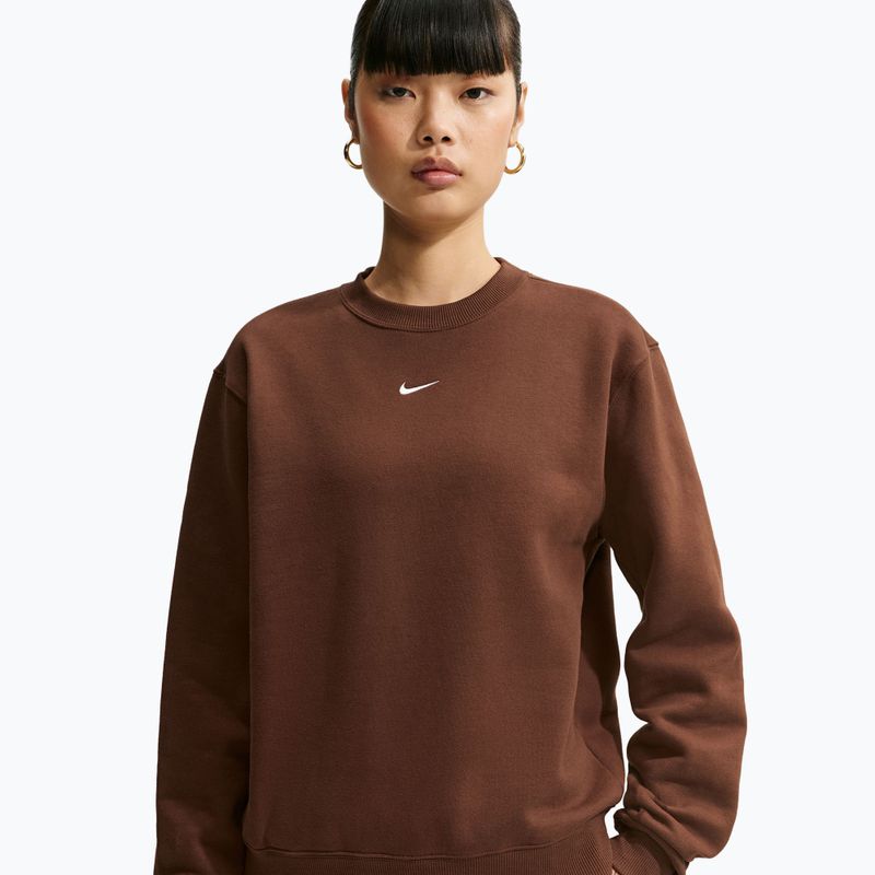 Bluză pentru femei Nike Studio Fleece cacao wow/sail 4