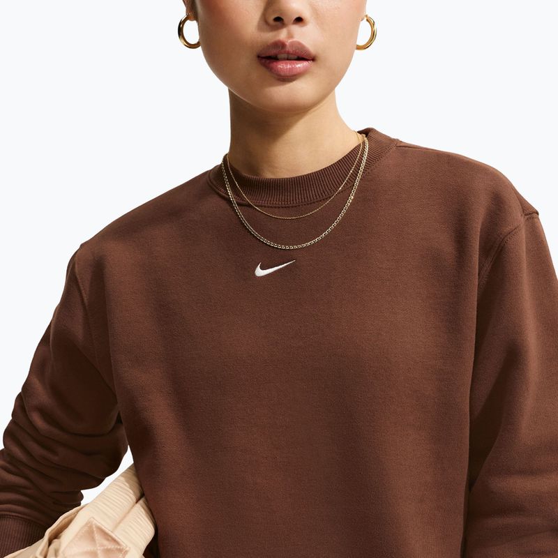Bluză pentru femei Nike Studio Fleece cacao wow/sail 5