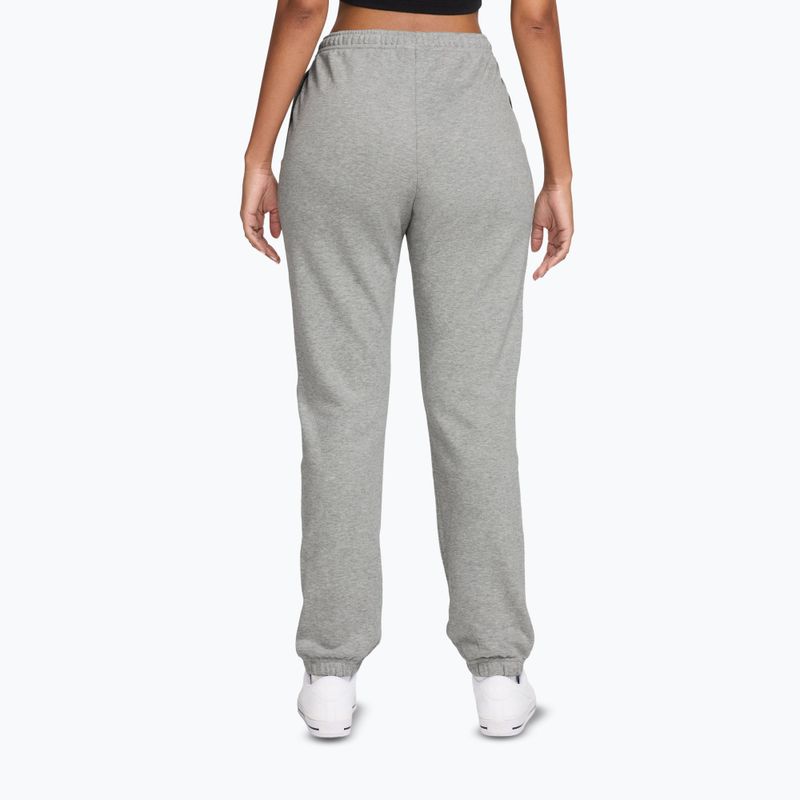 Pantaloni pentru femei Nike Studio Fleece dark grey heather/Sail 2