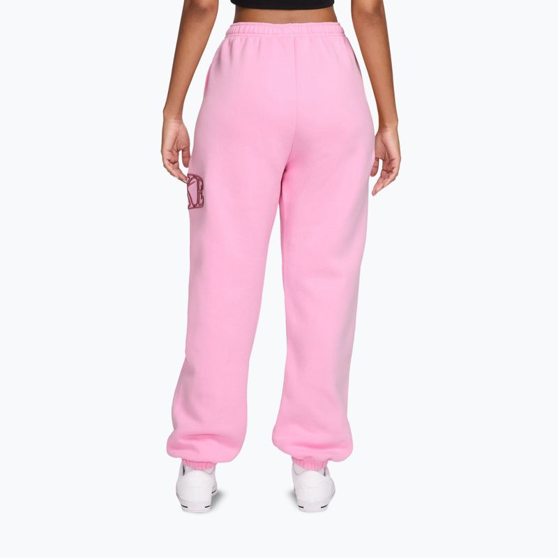 Pantaloni pentru femei Nike Studio Fleece pink rise/pink smoke 2