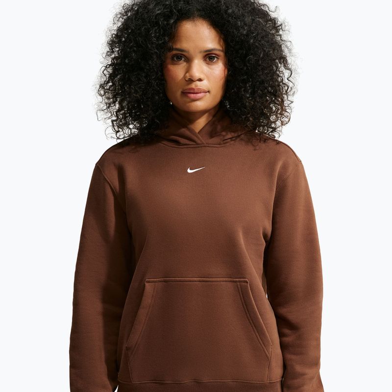 Bluză pentru femei Nike Studio Fleece cacao wow/sail 5