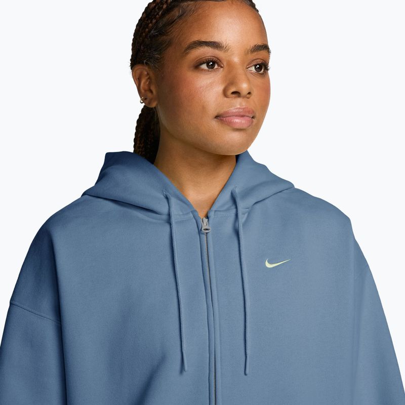 Bluză pentru femei Nike Studio Fleece Medium Weight Oversized Full Zip work blue/sail 3