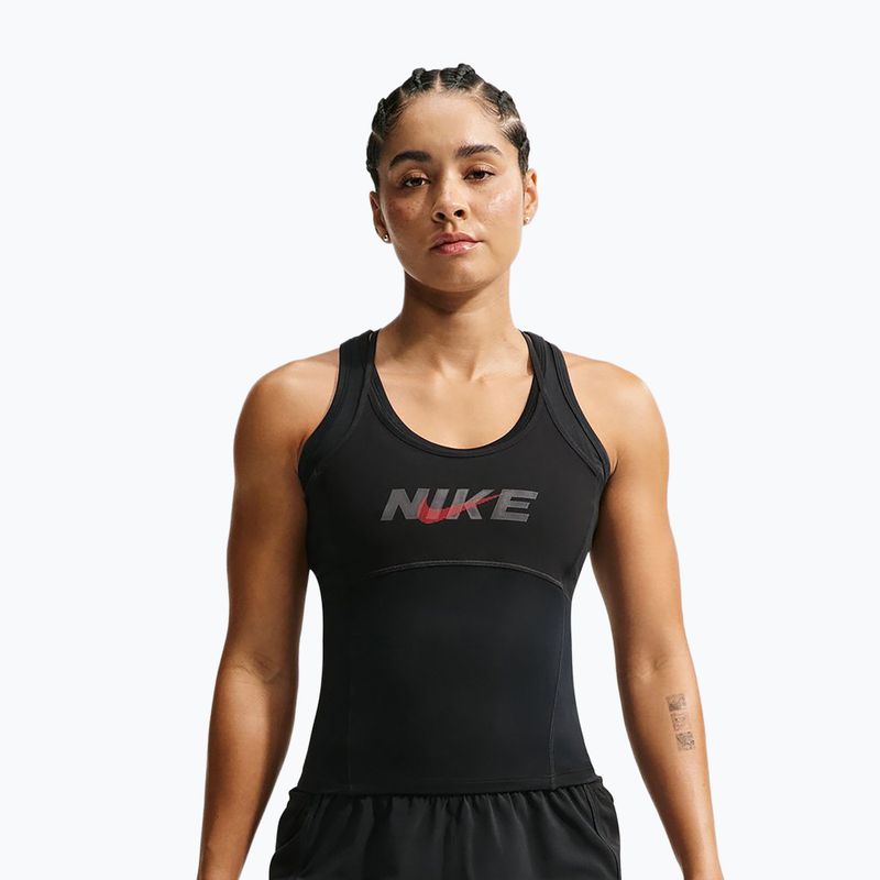 Tricou de antrenament pentru femei Nike One black/black/university red/white