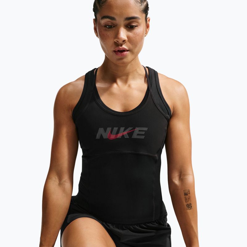 Tricou de antrenament pentru femei Nike One black/black/university red/white 3