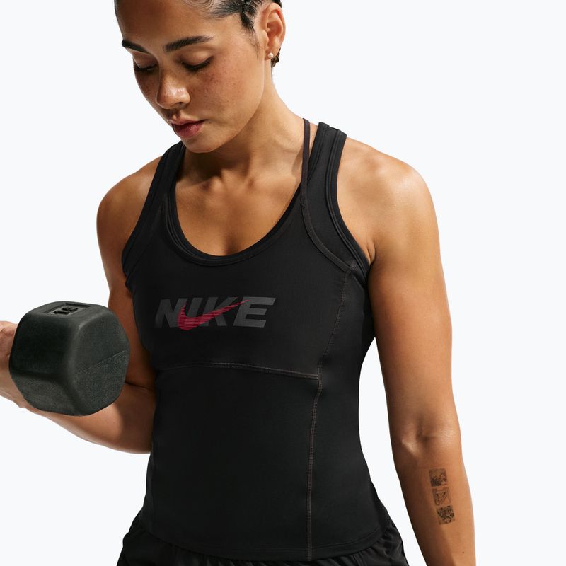 Tricou de antrenament pentru femei Nike One black/black/university red/white 5