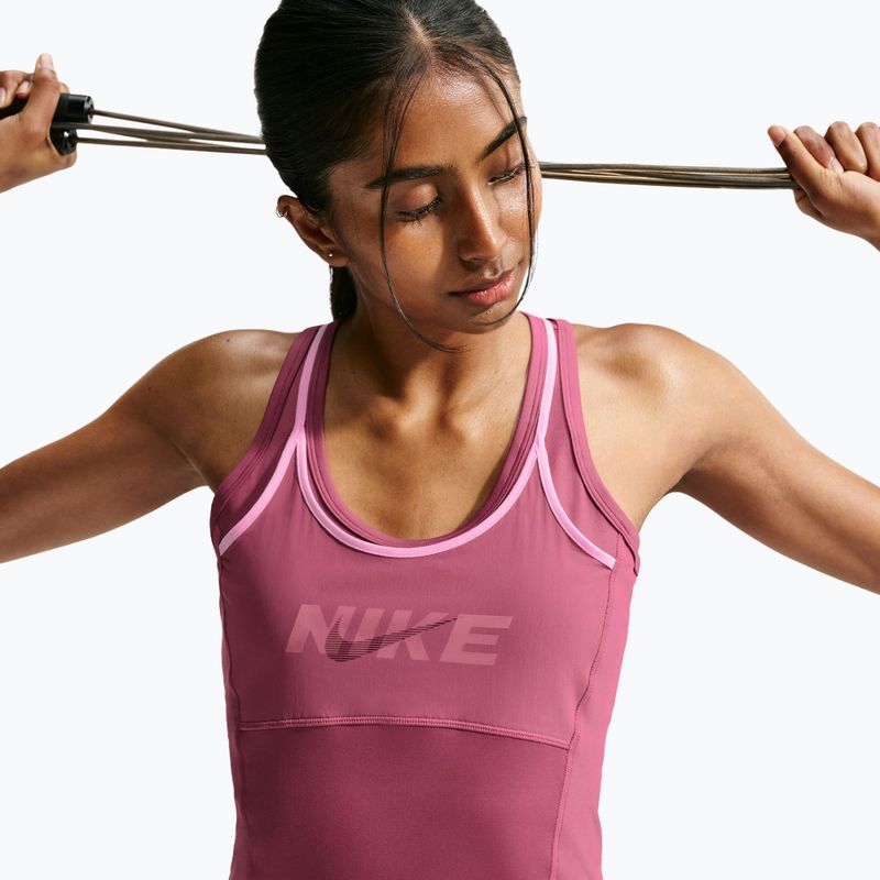 Tricou de antrenament pentru femei Nike One pink smoke/pink rise/mystic dates/white 5