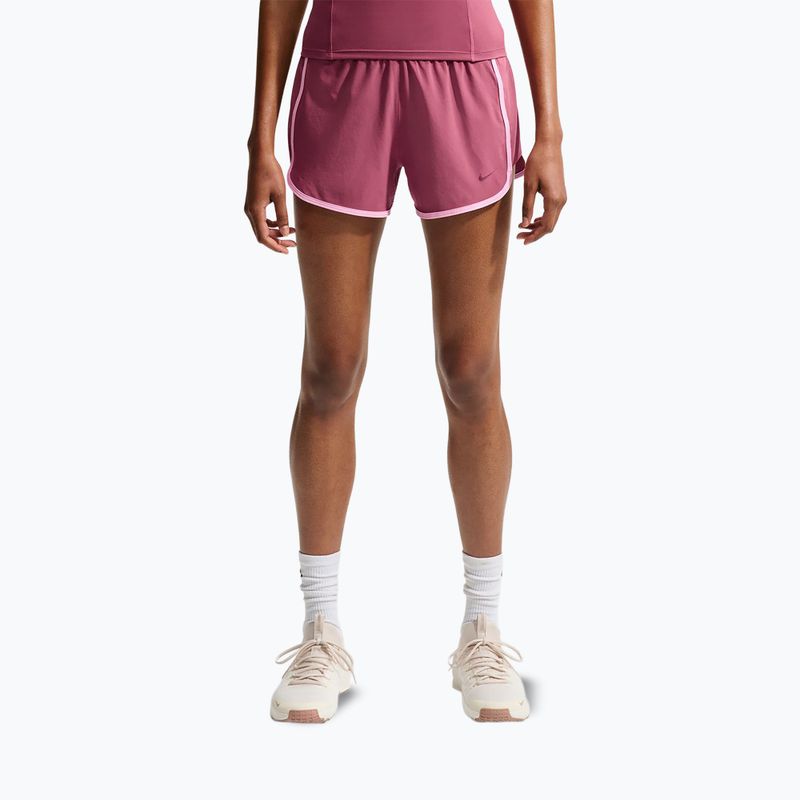 Pantaloni scurți de antrenament pentru femei Nike One pink smoke/pink rise/mystic dates