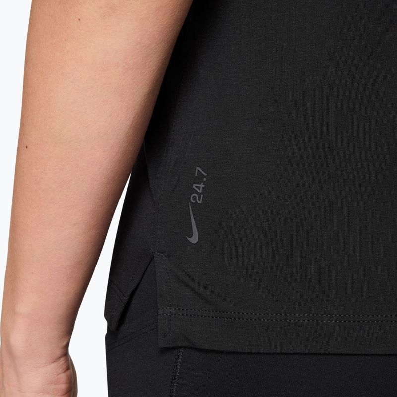 Tricou de antrenament pentru femei Nike 24.7 ImpossiblySoft Light black/dark smoke grey 3