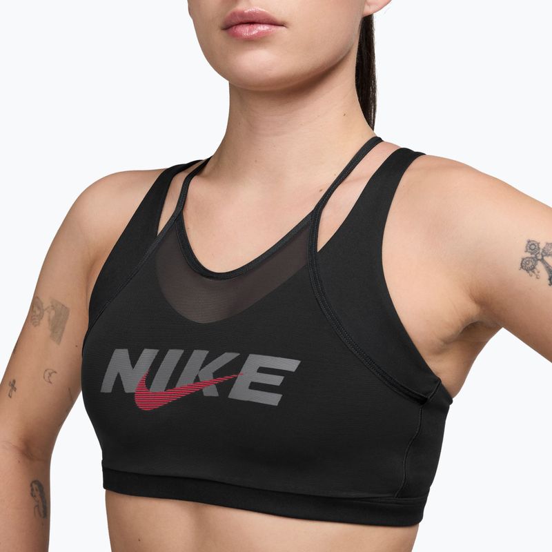 Sutien de antrenament Nike One black/smoke grey/university red 3