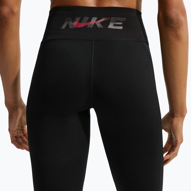Colanți pentru femei Nike One black/black/university red/white 5