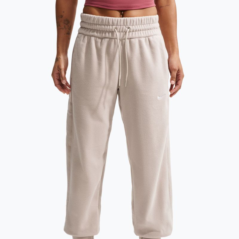 Pantaloni pentru femei Nike One Therma-FIT Mid Rise cream ii/white 4