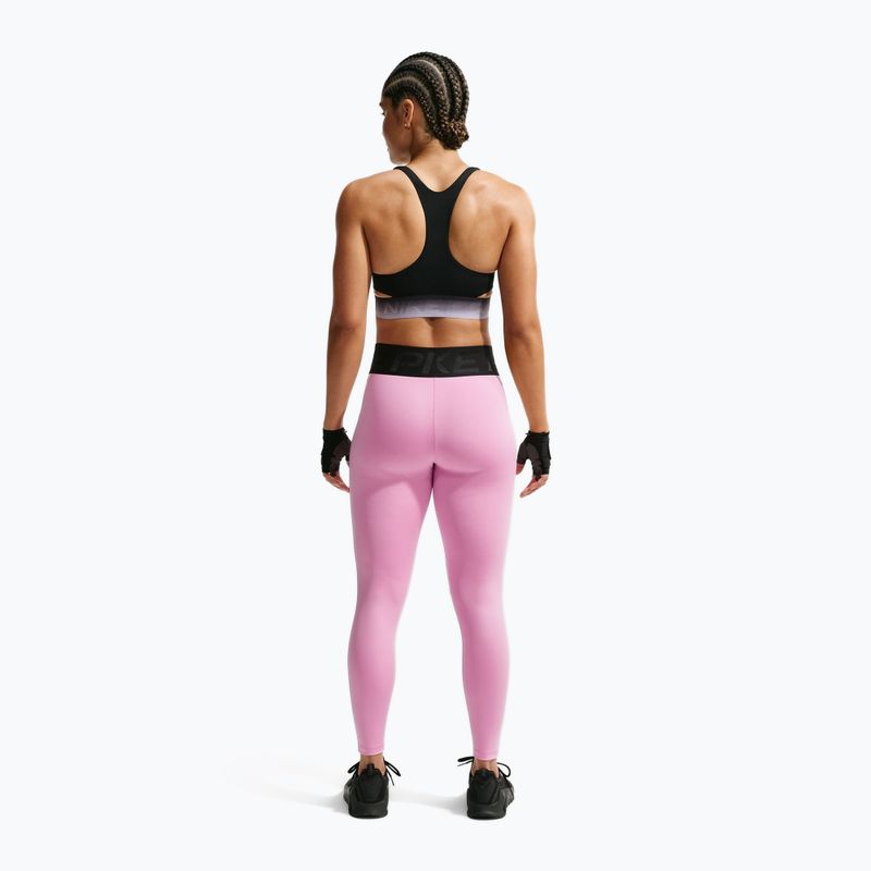 Colanți de antrenament pentru femei Nike Pro Sculpt High-Waisted 7/8 pink rise/black/black 3