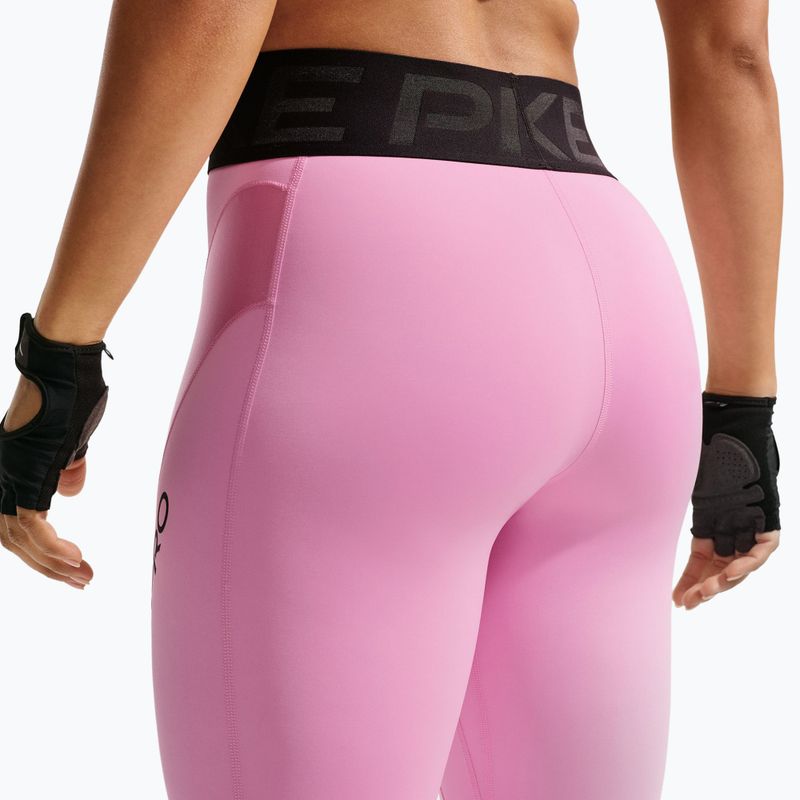 Colanți de antrenament pentru femei Nike Pro Sculpt High-Waisted 7/8 pink rise/black/black 6