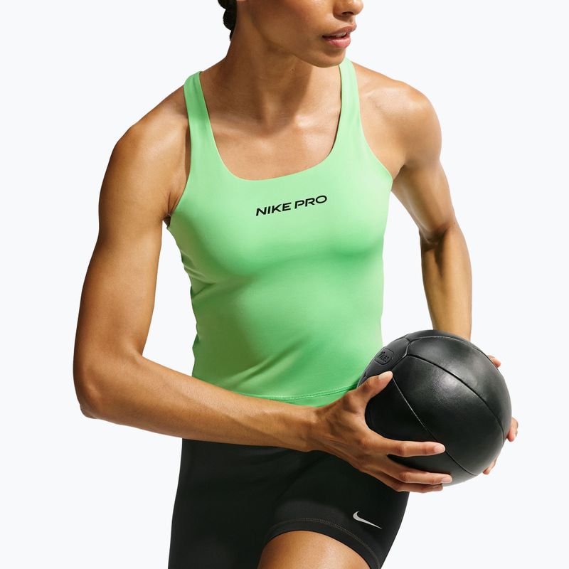 Tricou de antrenament pentru femei Nike Pro Sculpt illusion green/cucumber calm/black 5