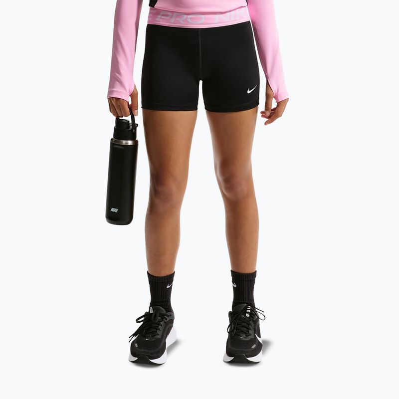 Pantaloni scurți pentru copii Nike Pro black/pink rise/white 7