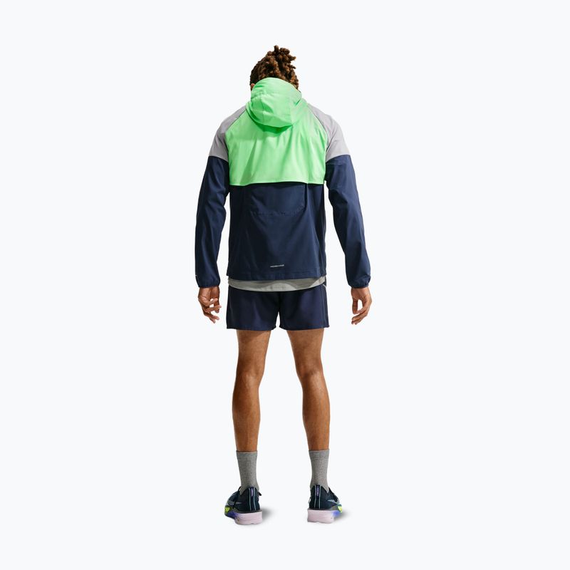 Geacă de alergare pentru bărbați Nike Impossibly Light Windrunner midnight navy/illusion green/wolf grey 3