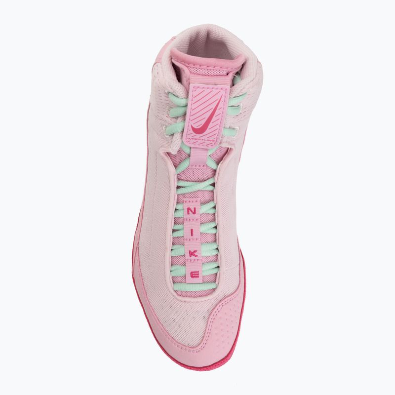 Încălțăminte de lupte Nike Inflict 4 pink foam/desert pink/pink rise/rrtic green 5