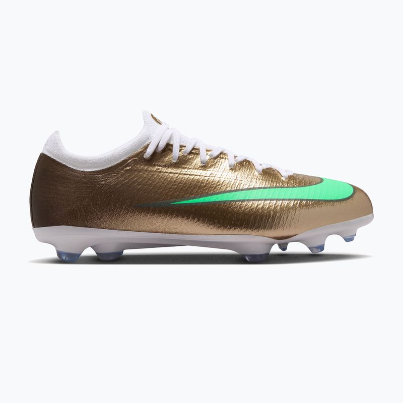 Încălțăminte de fotbal pentru copii Nike Jr. Vapor 17 Pro "Kylian Mbappé" Metallic Gold/Green Glow