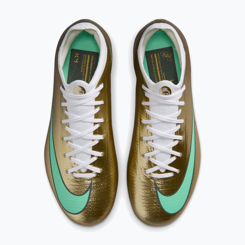 Încălțăminte de fotbal pentru copii Nike Jr. Vapor 17 Pro "Kylian Mbappé" Metallic Gold/Green Glow 3