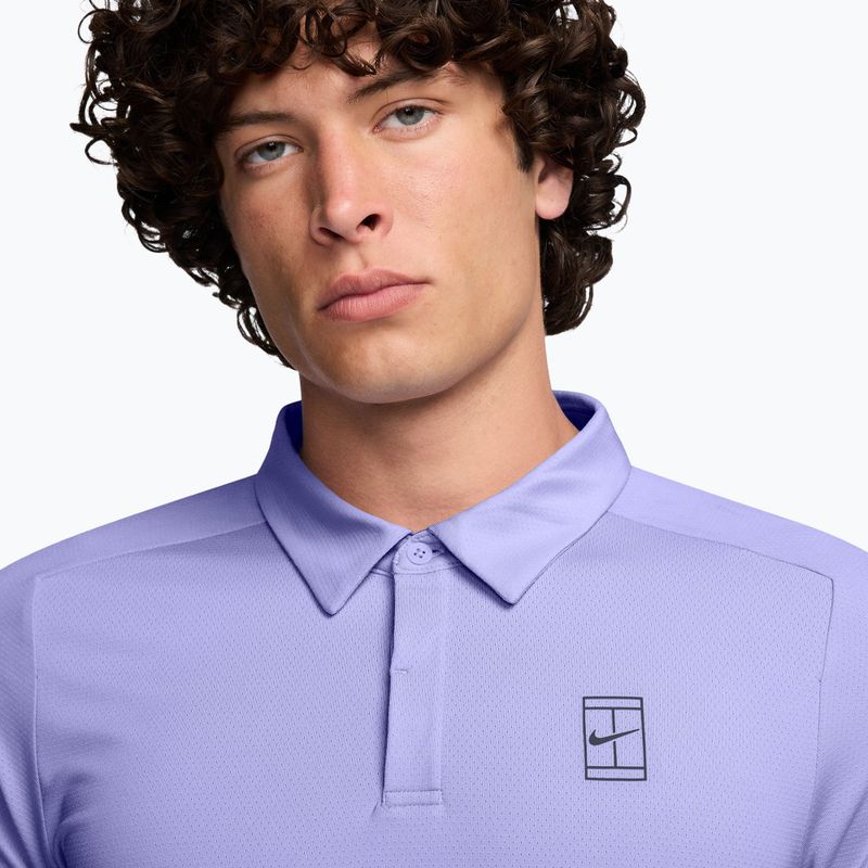 Tricou de tenis pentru bărbați Nike Court Advantage purple pulse/gridiron 3