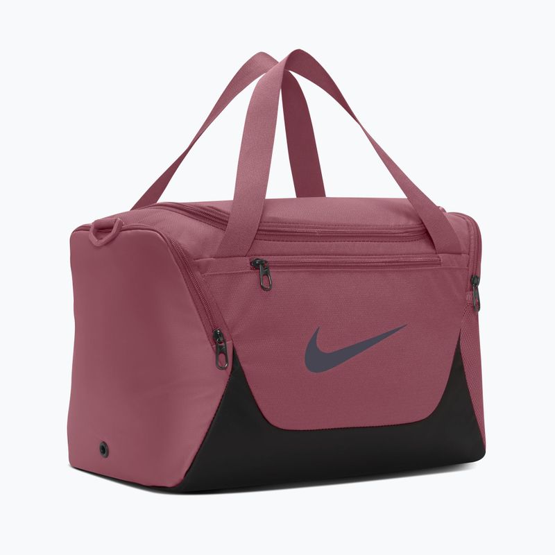 Geantă de antrenament Nike Brasilia Duffel Extra Small 24 l pink smoke/black/gridiron 3