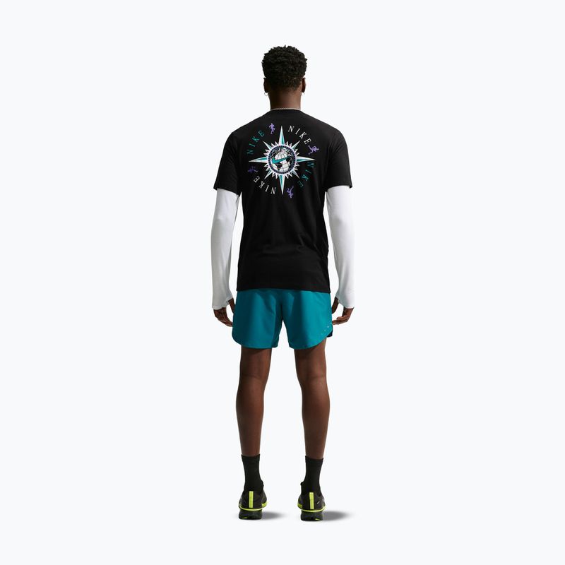 Tricou de alergare pentru bărbați Nike Dri-Fit Graphic black/action grape 3