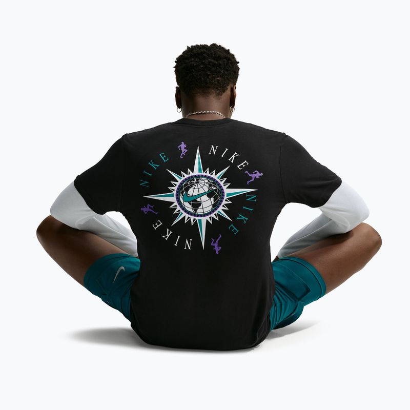 Tricou de alergare pentru bărbați Nike Dri-Fit Graphic black/action grape 5