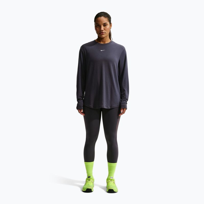 Longsleeve de antrenament pentru femei Nike One Relaxed Dri-Fit gridiron/white 2