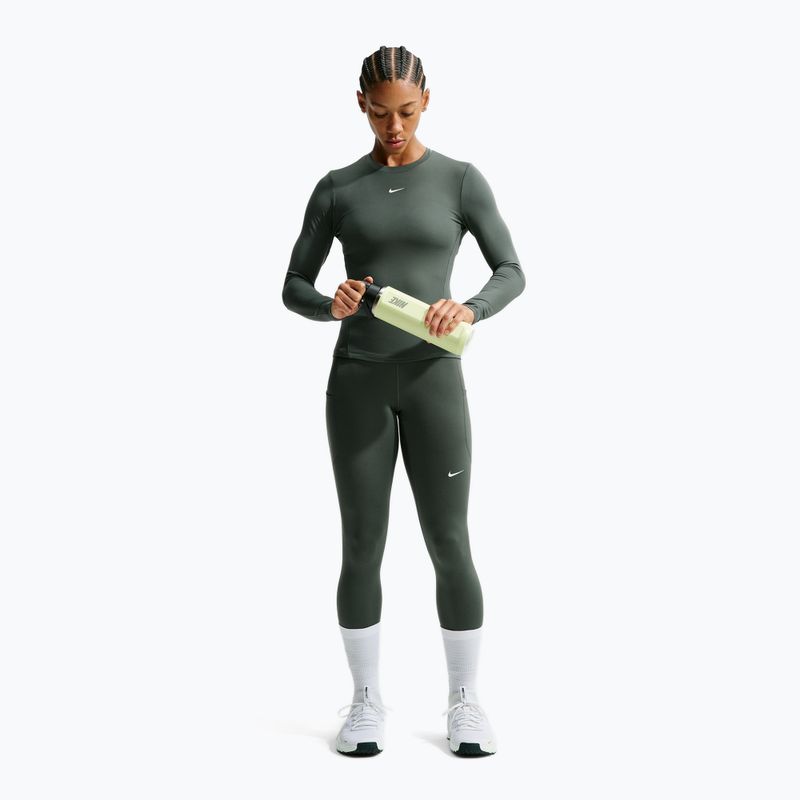 Longsleeve de antrenament pentru femei Nike One Fitted camo green/white 2