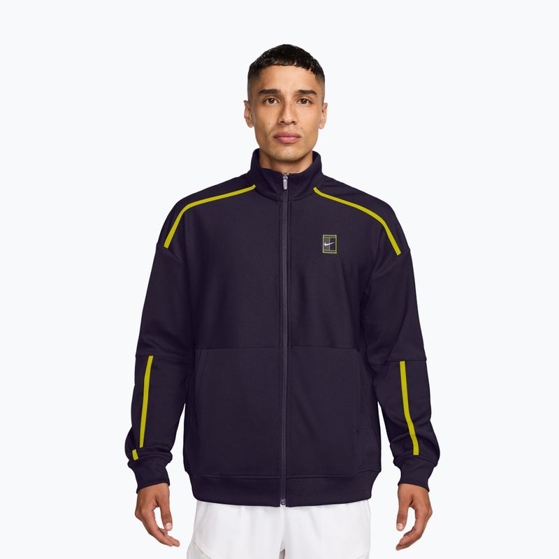 Bluză de tenis pentru bărbați Nike Court Heritage purple dynasty/lemon venom