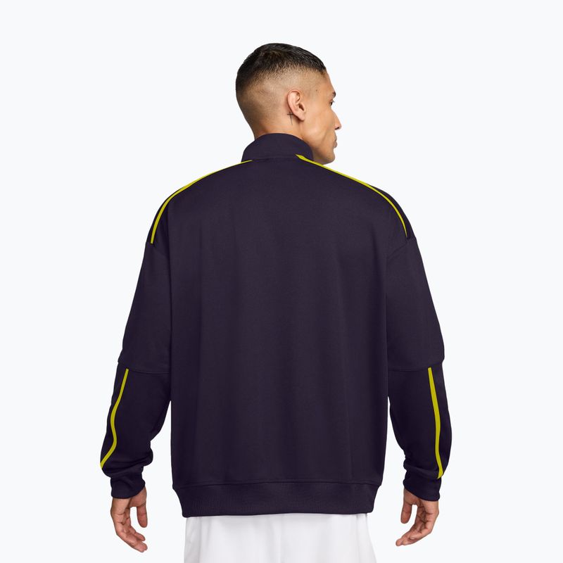 Bluză de tenis pentru bărbați Nike Court Heritage purple dynasty/lemon venom 2