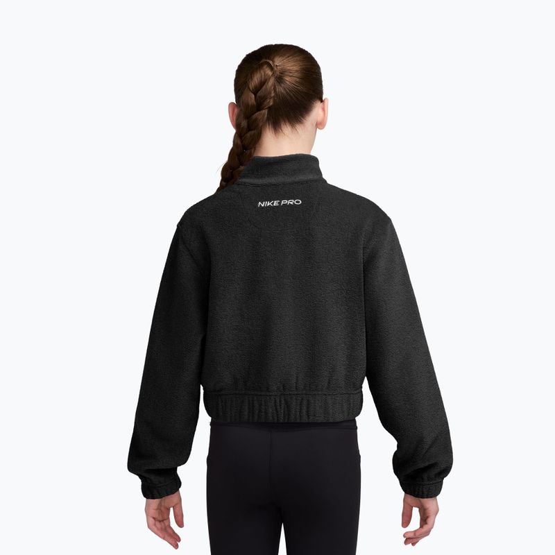 Bluză pentru copii Nike Pro Therma-FIT Full-Zip black/white 2