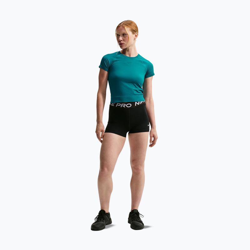 Tricou de antrenament pentru femei Nike Pro Seamless Dri-Fit SS bright spruce 2